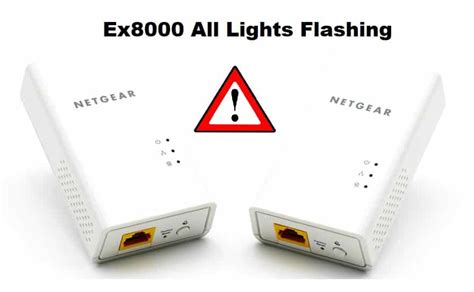 Blinking white (5 GHz LED only). . Netgear ex8000 all lights blinking